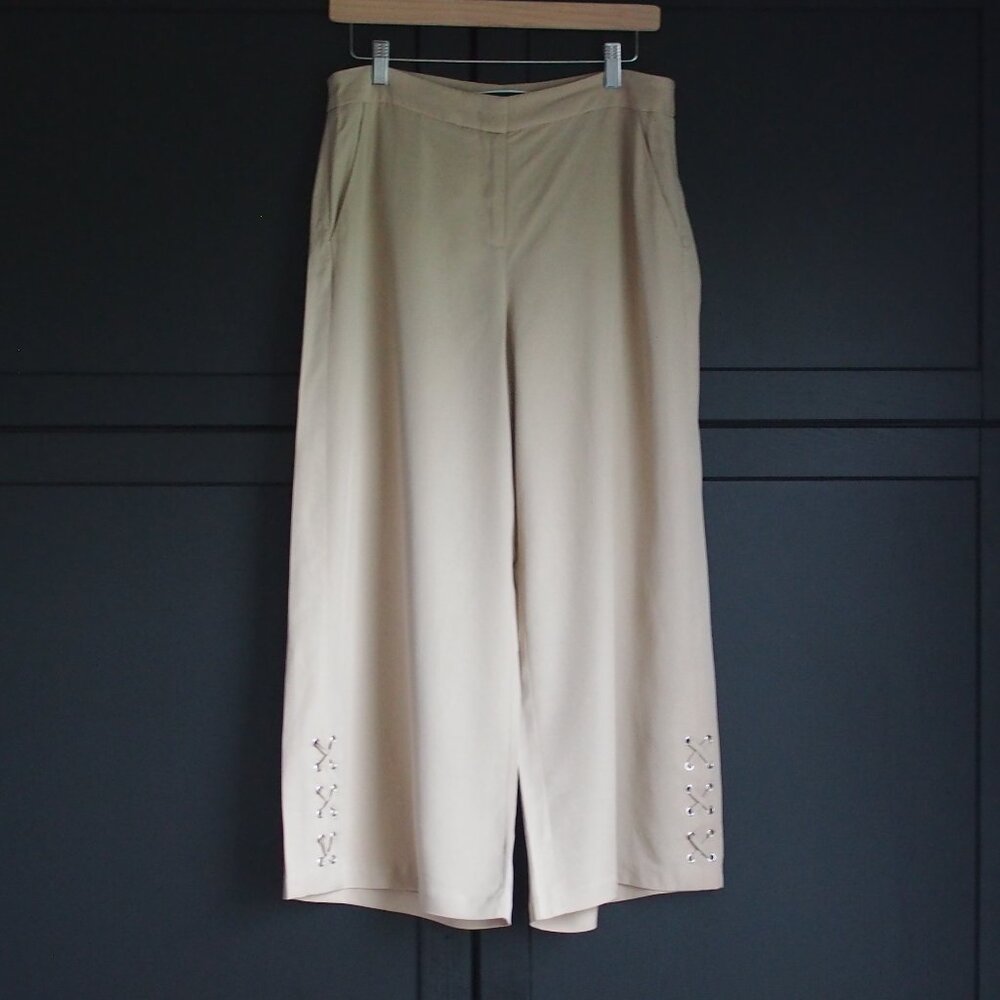 Melanie Lyne | Linen Blend Wide Leg Pants